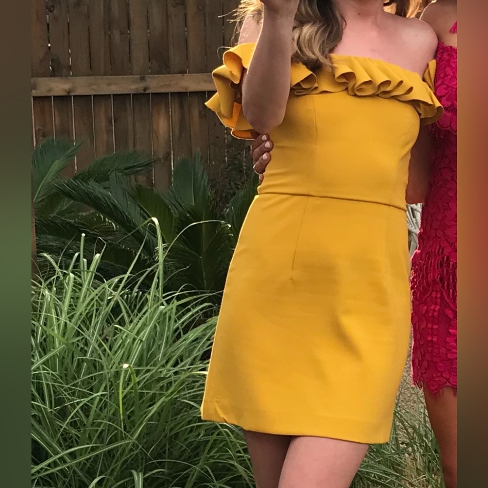 French Connection Mustard Dress